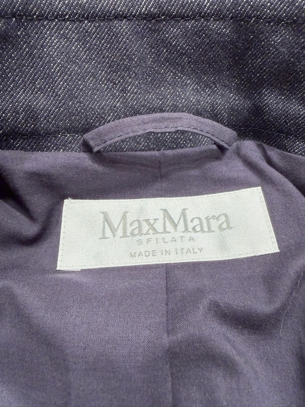 MaxMara Women's Dark Denim Blazer - Picture 4 of 15